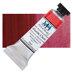 Michael Harding Artists Watercolor - Alizarin Claret, 15 ml tube and swatch