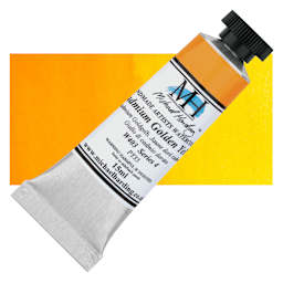 Michael Harding Artists Watercolor - Cadmium Golden Yellow, 15 ml tube and swatch