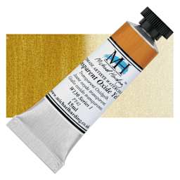 Michael Harding Artists Watercolor - Transparent Oxide Yellow, 15 ml tube and swatch