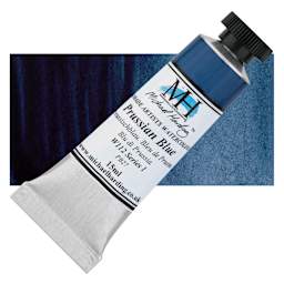 Michael Harding Artists Watercolor - Prussian Blue, 15 ml tube and swatch