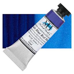 Michael Harding Artists Watercolor - Phthalo Blue Red Shade, 15 ml tube and swatch