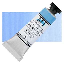 Michael Harding Artists Watercolor - Kings Blue Light, 15 ml tube and swatch