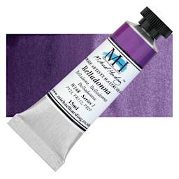 Michael Harding Artists Watercolor - Belladonna, 15 ml tube and swatch