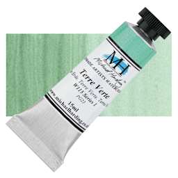 Michael Harding Artists Watercolor - Terre Verte, 15 ml tube and swatch
