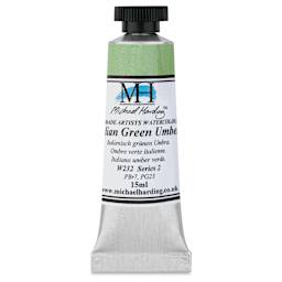 Michael Harding Artists Watercolor - Italian Green Umber, 15 ml