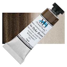 Michael Harding Artists Watercolor - Van Dyke Brown, 15 ml tube and swatch