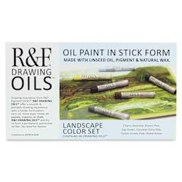 R&F Drawing Oil Sticks - Set of 6, Landscape Colors, 12 ml