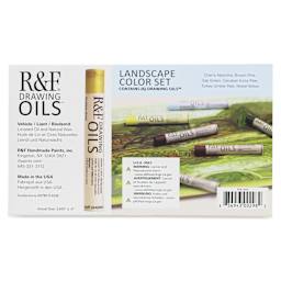 R&F Drawing Oil Sticks - Set of 6, Landscape Colors, 12 ml back