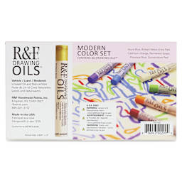 R&F Drawing Oil Sticks - Set of 6, Modern Colors, 12 ml back