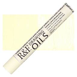 R&F Drawing Oil Stick - Brilliant Yellow Extra Pale, 12 ml stick and swatch
