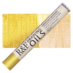 R&F Drawing Oil Stick - Ancient Gold, 12 ml stick and swatch