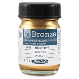 Schmincke Oil Bronzes - 50 ml bottle of Pale Gold Oil Bronze shown