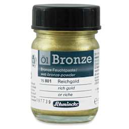 Schmincke Oil Bronzes - 50 ml bottle of Rich Gold Oil Bronze shown