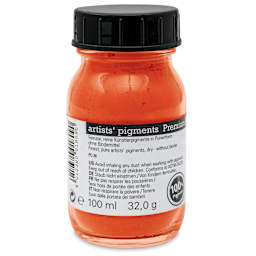 Schmincke Pigment - Red Orange, 100 ml Jar back