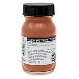 Schmincke Pigment - Burnt Sienna, 100 ml Jar back