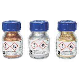 Schmincke Aqua Bronze Powders - Set of 3, 20 ml back of bottles