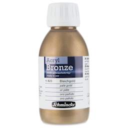 Schmincke Acrylic Bronze Paint - Pale Gold, 150 ml