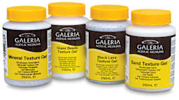 Winsor & Newton Galeria Texture Gel Mediums - 4 types of Texture Gel mediums shown
