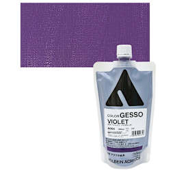 Holbein Acryla Gesso - Violet, 300 ml pouch and swatch