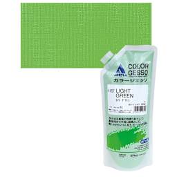 Holbein Acryla Gesso - Light Green, 300 ml pouch and swatch