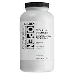 Golden Open Acrylic Medium - Gloss, 32 oz jar