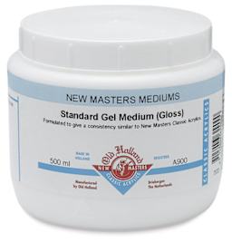 New Masters Acrylic Gel Mediums - Front of Gloss Standard Gel Medium Jar