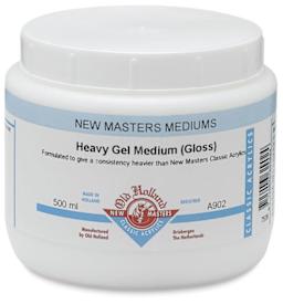 New Masters Acrylic Gel Mediums - Front of Heavy Gloss Gel Medium Jar