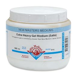Old Holland New Masters High Build Gel Medium (No Filler) - Satin, 500 ml jar