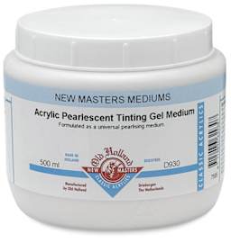 New Masters Pearlescent Tinting Gel Medium - Front of 500 ml Jar