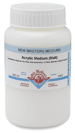 New Masters Acrylic Polymer Mediums - Front of jar of Matte Medium