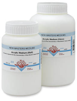 New Masters Acrylic Polymer Mediums - 2 sizes of Matte Acrylic Medium Jars