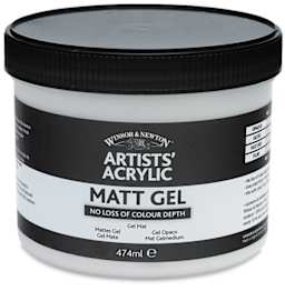 Winsor & Newton Artists' Acrylic Mediums - Front of jar of Matt Gel