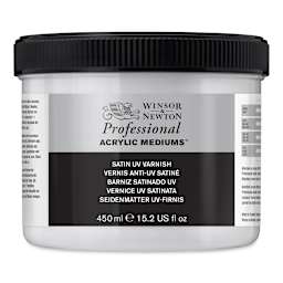 Winsor & Newton Artists' Acrylic UV Varnish - Satin, 450 ml jar