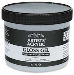 Winsor & Newton Artists' Acrylic Mediums - Front of jar of Gloss Gel