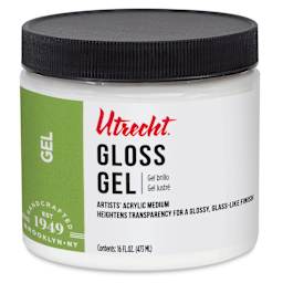 New look! Same formula - Utrecht Artists' Acrylic Gel Medium - Gloss Gel Medium, 16 oz