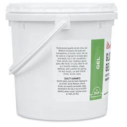 Utrecht Artists' Acrylic Gel Medium - Gloss Gel Medium, 128 oz (left side)