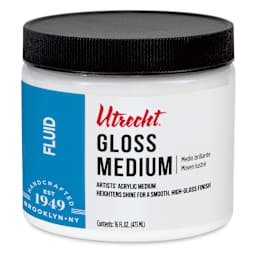 New look! Same formula - Utrecht Artists' Acrylic Fluid Medium - Gloss Medium, 16 oz