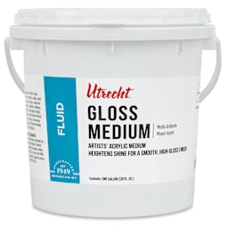 New look! Same formula - Utrecht Artists' Acrylic Fluid Medium - Gloss Medium, 128 oz