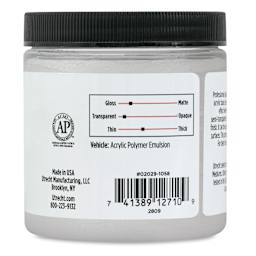 Utrecht Artists' Acrylic Iridescent Tint Medium - 8 oz back of jar