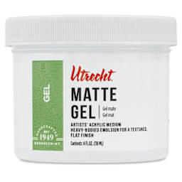 New look! Same formula - Utrecht Artists' Acrylic Gel Medium - Matte Gel Medium, 4 oz jar