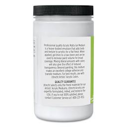 Utrecht Acrylic Medium - Gel Matte Medium, Quart left side