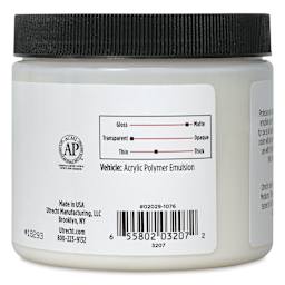 Utrecht Artists' Acrylic Fluid Medium - Matte Medium, 16 oz right side