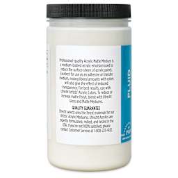 Utrecht Artists' Acrylic Fluid Medium - Matte Medium, 32 oz left side
