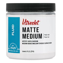 New look! Same formula - Utrecht Artists' Acrylic Fluid Medium - Matte Medium, 8 oz