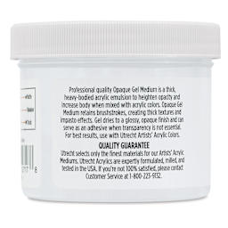 Utrecht Artists' Acrylic Opaque Gel Medium - 4 oz side