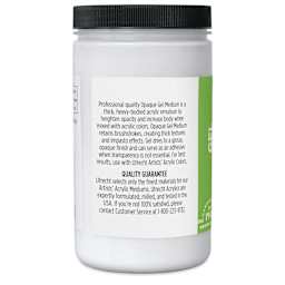 Utrecht Artists' Acrylic Opaque Gel Medium - 32 oz left side