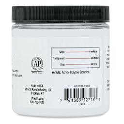 Utrecht Acrylic Medium - Modeling Paste Extender, 8 oz back of jar