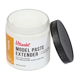 Utrecht Acrylic Medium - Modeling Paste Extender, 8 oz with lid off