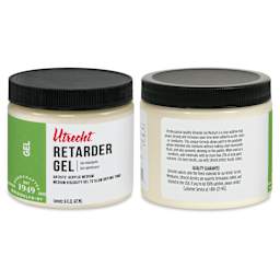 Utrecht Artists' Acrylic Retarder Gel Medium, front and back of label