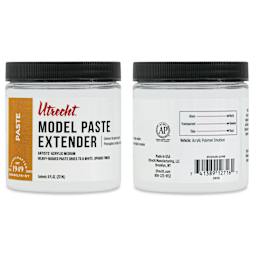 Utrecht Artists' Acrylic Model Paste Extender, front and back of label